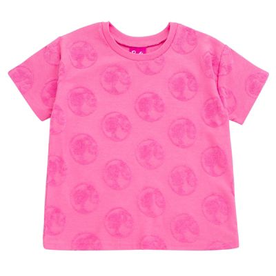 Girls French Terry Drop Shoulder T-Shirt and Dolphin Shorts Outfit Set