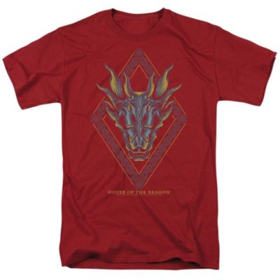 House Of The Dragon Mens Dragon Head Short Sleeve Adult Tee / T-Shirt