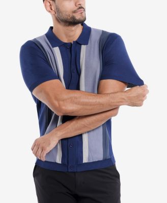 Men's Stripe Polo Sweater