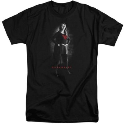 Supergirl Mens Noir Short Sleeve Adult Tall Tee / T-Shirt