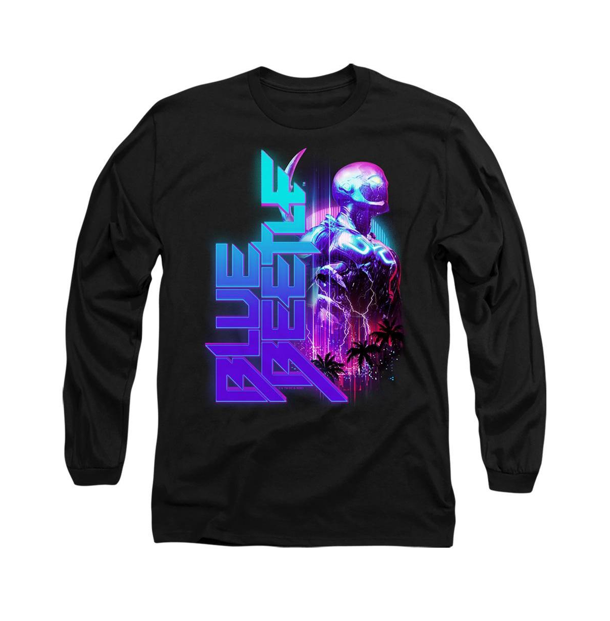 Men's Lightning Long Sleeve Adult Tee / T-Shirt - Black