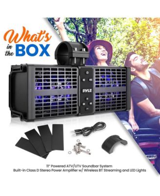 11" Powered ATV/UTV Soundbar System with Bluetooth & LED Lights