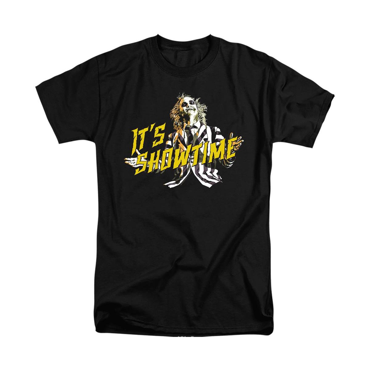 Mens Showtime Short Sleeve Adult Tall Tee / T-Shirt - Black