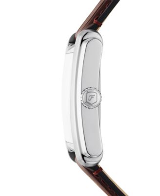 Men's Carraway Three-Hand Brown Leather Watch, 30mm