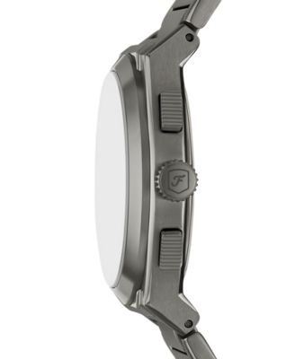 Men's Everett Chronograph Smoke Stainless Steel Watch, 44mm