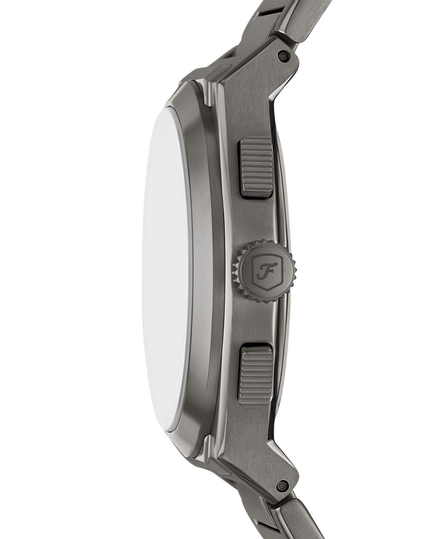 Men's Everett Chronograph Smoke Stainless Steel Watch, 44mm