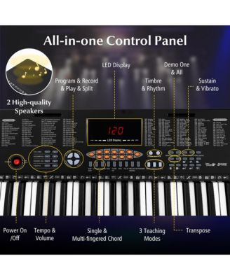 61-Key Electronic Keyboard Piano w/ 300 Rhythms 300 Timbres 50 Demo Songs