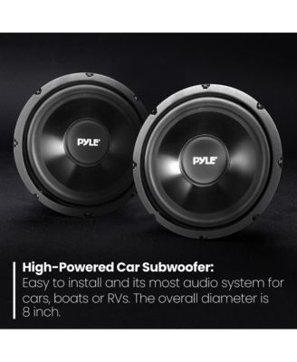 8" Single Voice Coil Car Subwoofer, 200 Watts, 4-Ohm