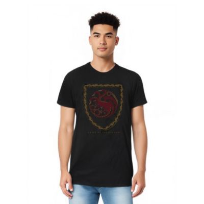 House Of The Dragon Mens Dragon Shield Vintage Dark Short Sleeve Adult Tee T-Shirt 5290₽