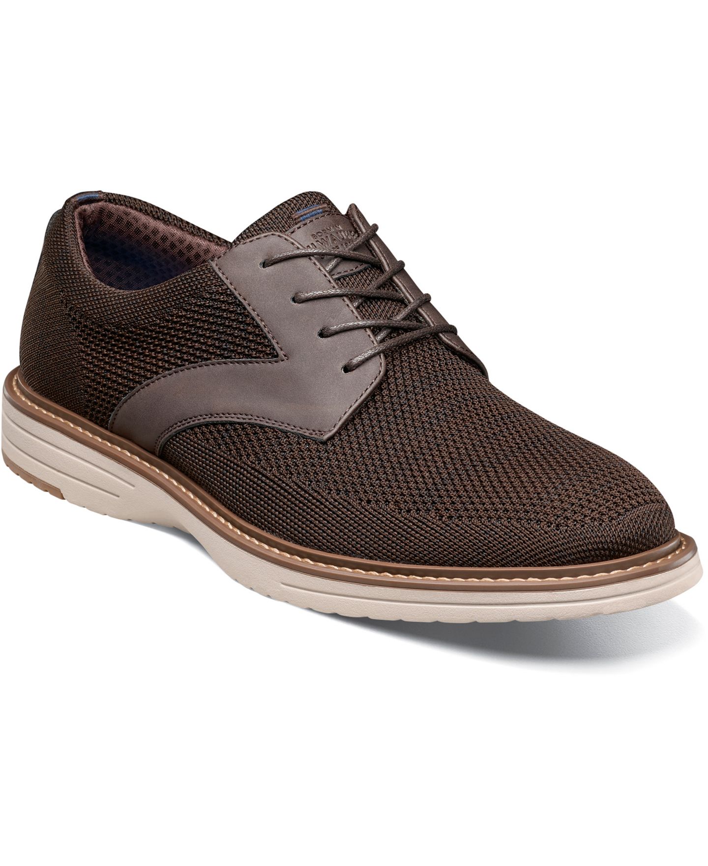 Nunn Bush Men's Griff Knit Plain Toe Oxford, цвет: Коричневый — фото 1