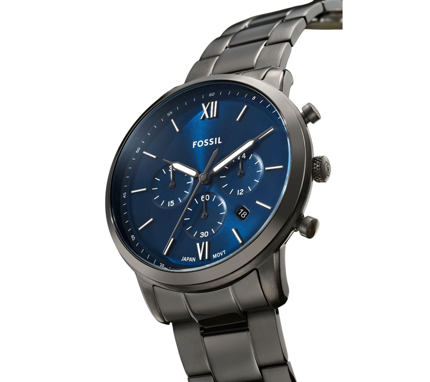 Мужские часы Fossil Neutra Chronograph Smoke Stainless-Steel Watch, 44mm — фото 4