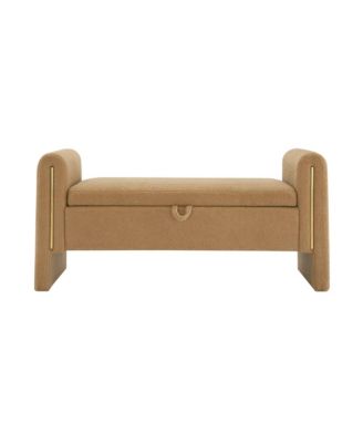 Modern Teddy Bed End Bench with Storage and Arms, Upholstered Foot Rest Stool, Comfy Vanity Bench
