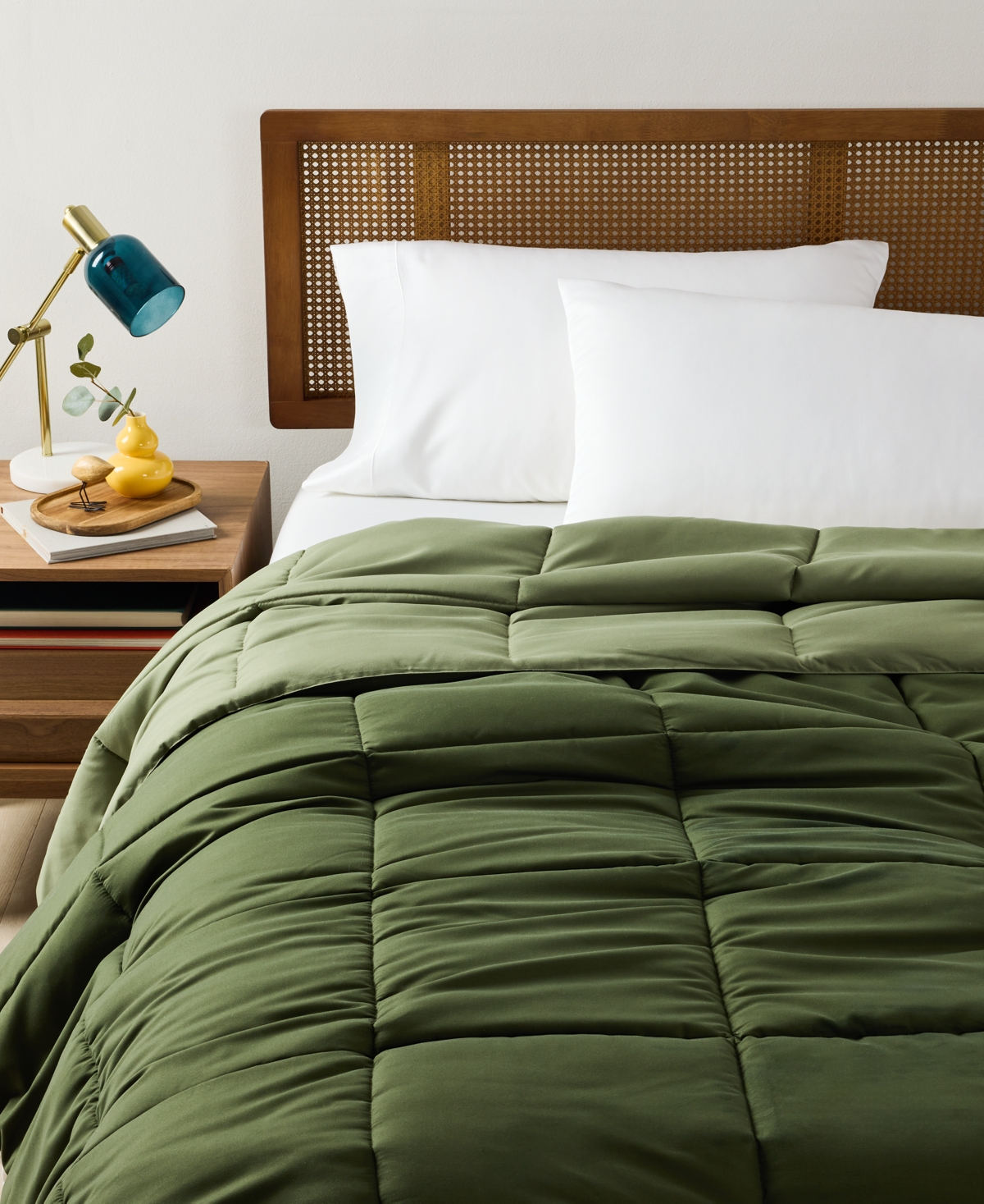 Arch Studio Microfiber Down Alternative Comforter, Full/queen, Exclusively At Macy's In Olive
