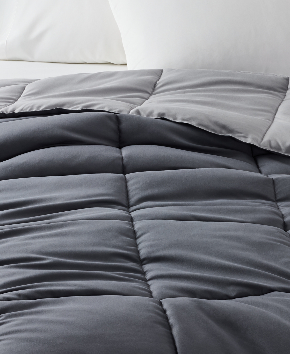 Arch Studio Microfiber Down Alternative Comforter, Twin, Exclusively At Macy's In Gray