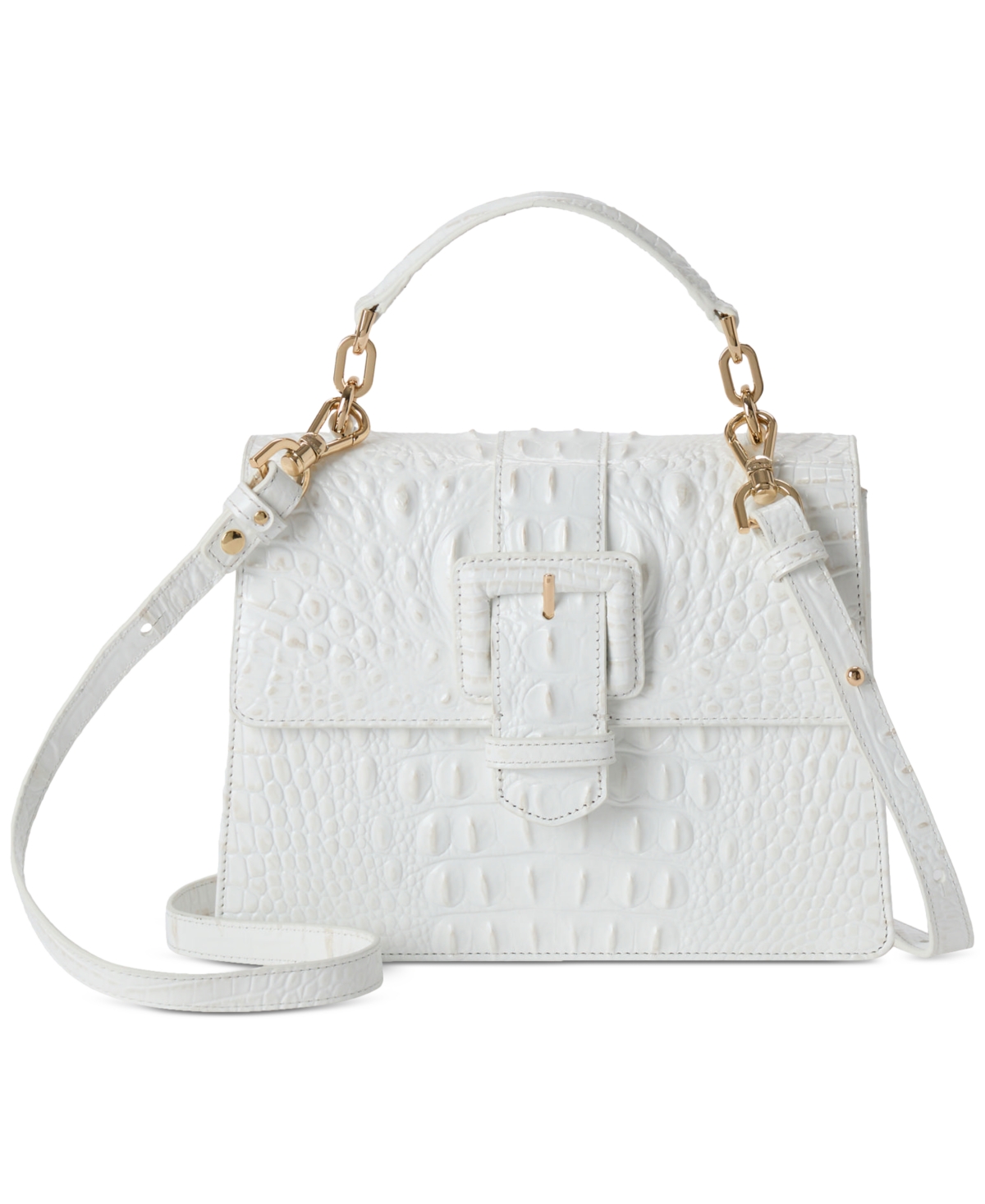 Small Hallie Melbourne Leather Satchel - Seasalt White