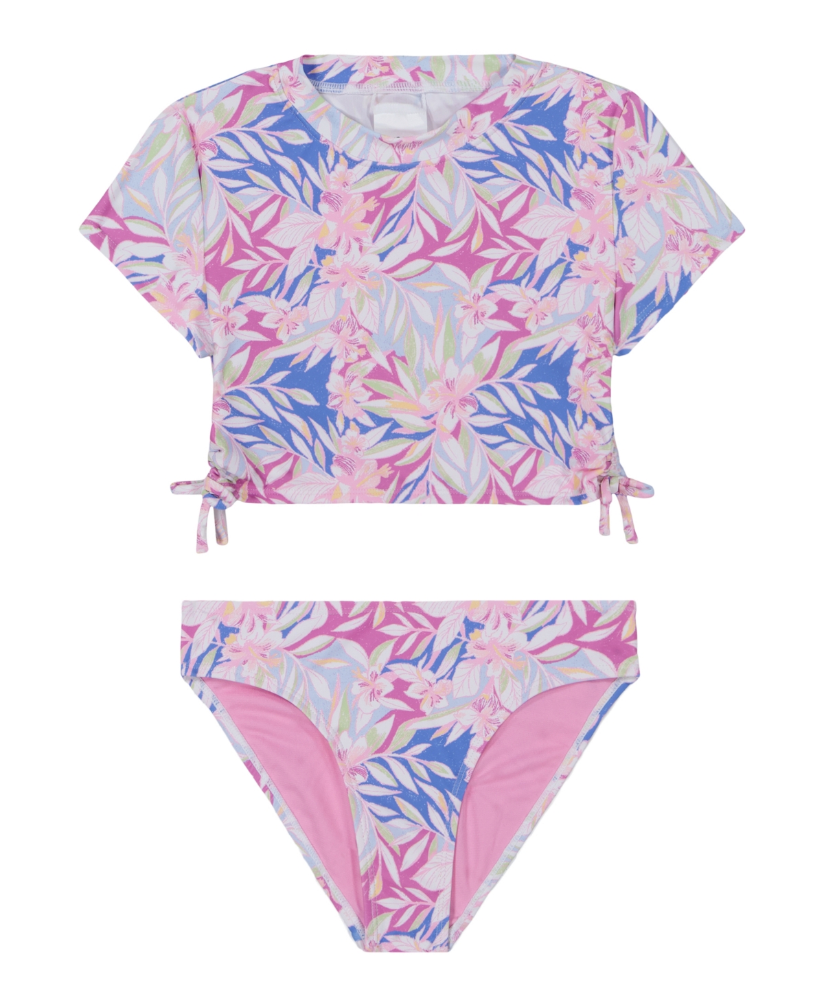 Roxy Big Girls Coastal Crop Bikini, 2-piece Set In Med Purple