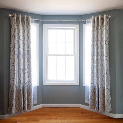 Mission 3/4" Decorative Bay Window Double Curtain Rod