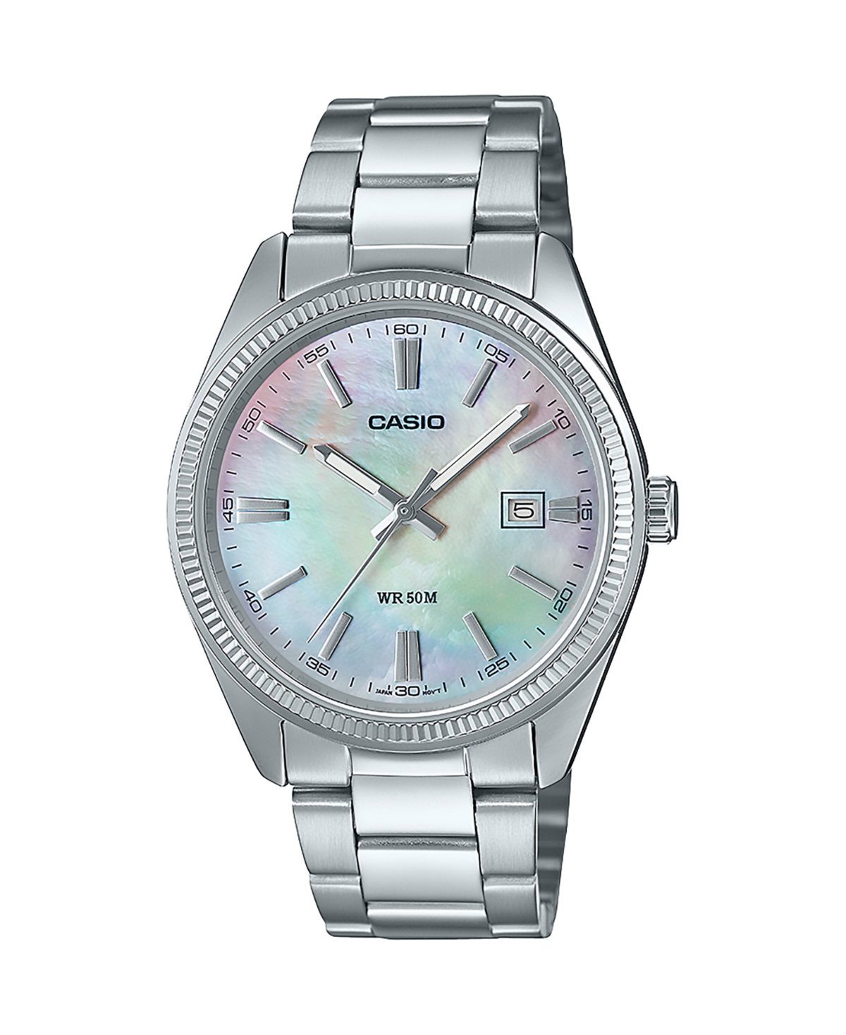 Men's Silver Tone Stainless Steel Watch, 38.5mm - Silver