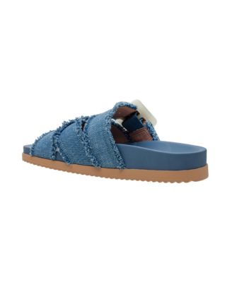 RYLEE | Frayed Fabric Footbed Sandals