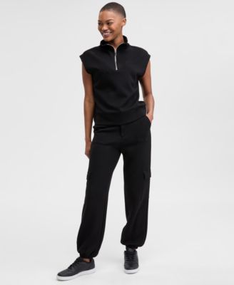 And Now This - Women's Scuba Quarter-Zip Stand-Collar Vest