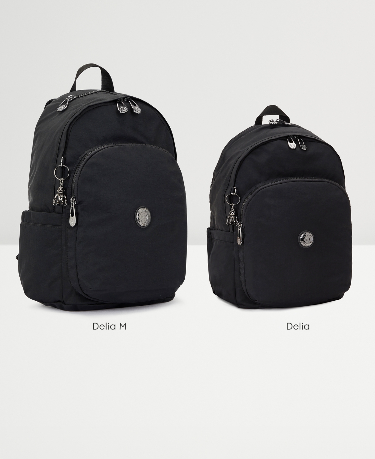 Kipling Delia Medium Convertible Backpack In Black Rose