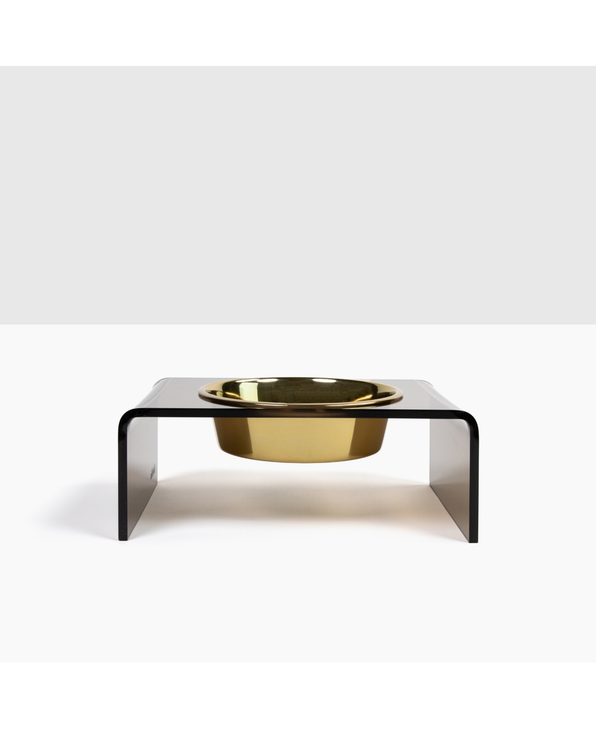 Bronze Single Bowl Pet Feeder - Gold
