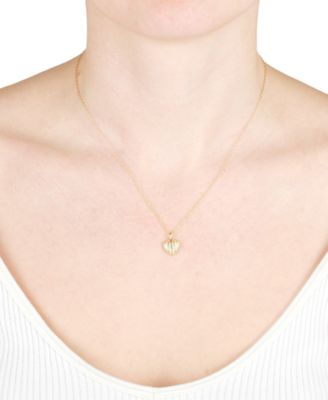 Cubic Zirconia Heart Pendant Necklace (1/3 ct. t.w.) in Sterling Silver (Also Available in 14k Gold over Sterling Silver)