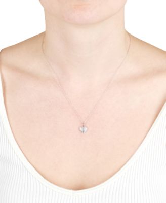 Cubic Zirconia Heart Pendant Necklace (1/3 ct. t.w.) in Sterling Silver (Also Available in 14k Gold over Sterling Silver)