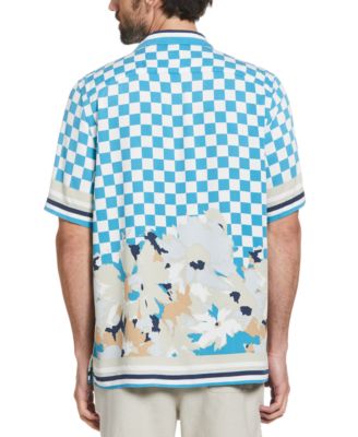 Оригинальный Пингвин Оригинальная мужская рубашка в клетку с цветочным принтом Penguin 19690₽