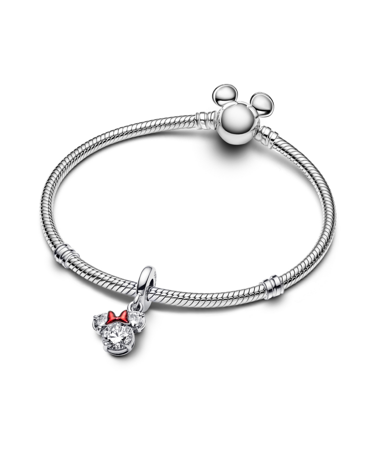 Pandora 793533c01 Disney Minnie Mouse Silhouette Dangle Charm - Sterling Silver In Sterling Silver