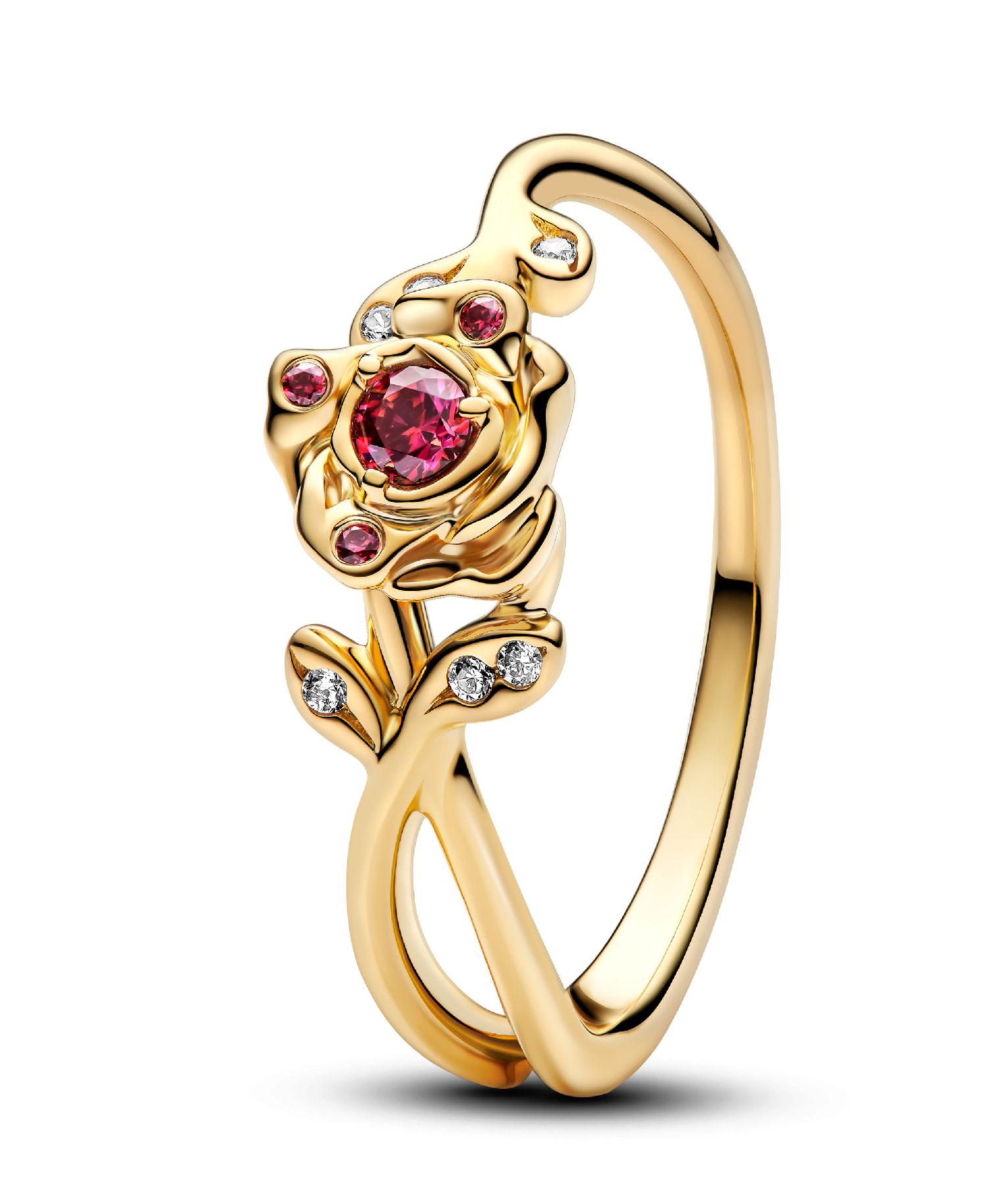 Gold-Plated Disney Beauty and Beast Rose Ring