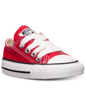 all red converse low tops