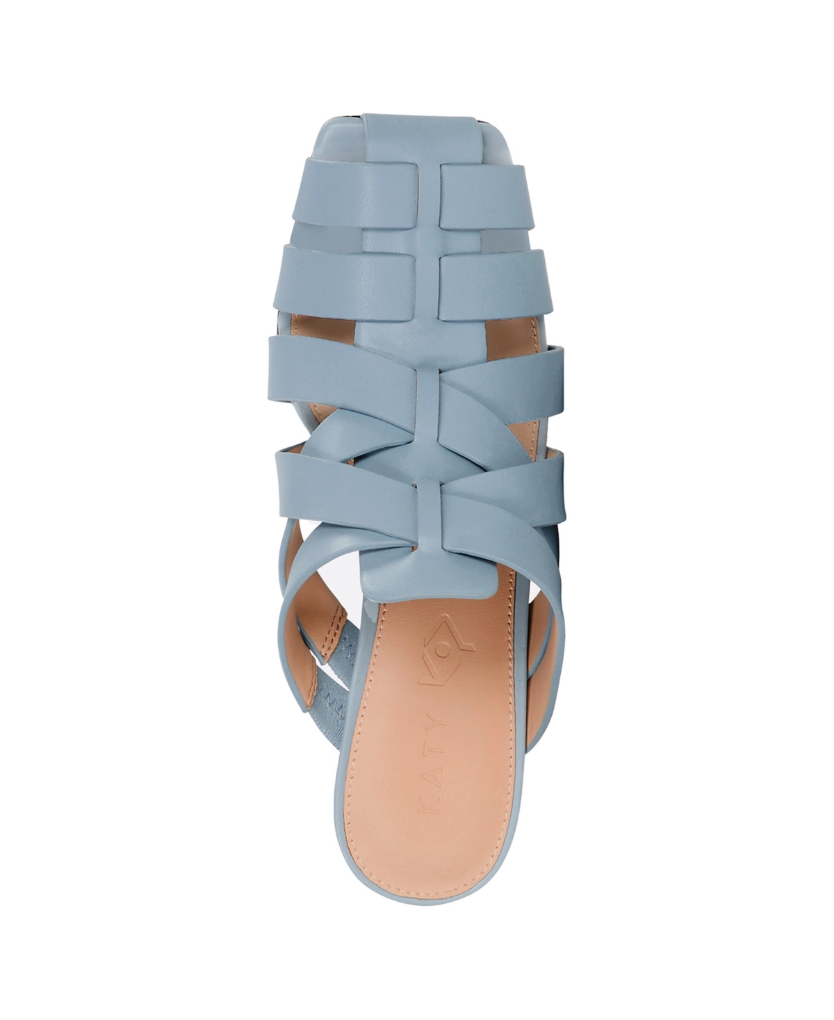 Shop Katy Perry Women's The Puebla Fisherman Square Toe Heel Mules In Sky Blue