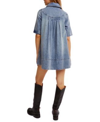 ★Free People フリーピープル レミノデニムミニドレス★ Free People Women's Remino Denim Mini Dress - Macy's
