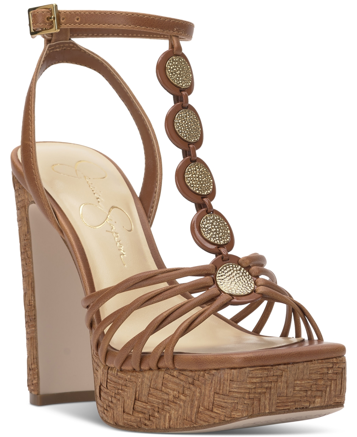 Women's Colero Coin Strappy Platform Sandals - Green Lizard