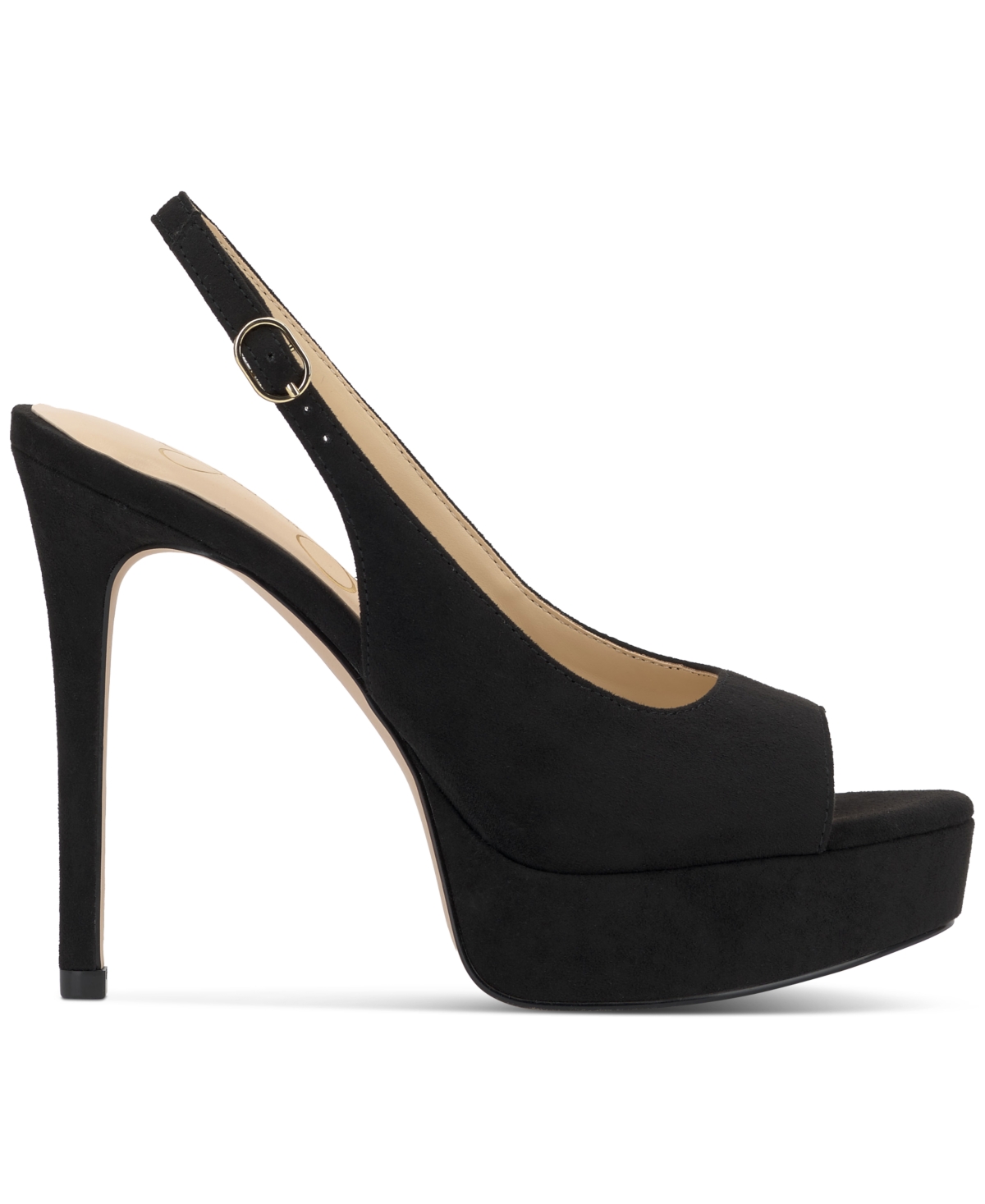 Jessica Simpson Women's Sibilla Slingback Platform Stiletto Pumps In Black Nubuck