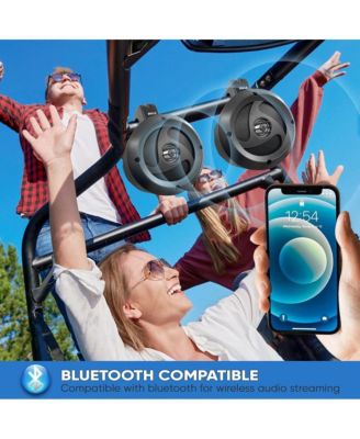 4” Waterproof Off-Road Bluetooth Streaming Speakers, Amplified, 900W