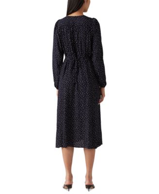 georgette smocked midi dress CRINKLED GEORGETTE SMOCK MIDI DRESS – Maison Mara