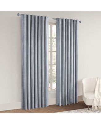 Chenille Blackout Back Tab Curtains Pair, 52"X96"