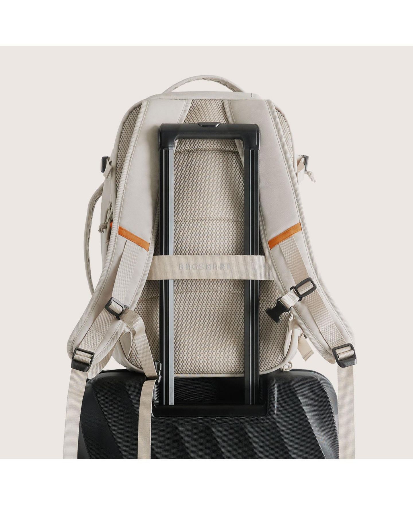 Рюкзак BAGSMART Faro 29L Carry On Travel Set Bone White, цвет: Бежевый — фото 8