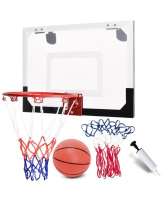 Over-The-Door Mini Basketball Hoop Includes Basketball and Hand Pump Indoor Sports