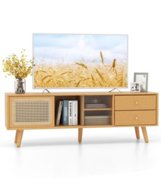 Bamboo TV Stand for TV up to 65 Inch