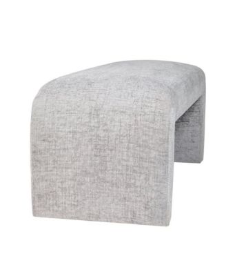 Sophia Modern Luxury Curved Upholstered Waterfall Jacquard Bench - Small