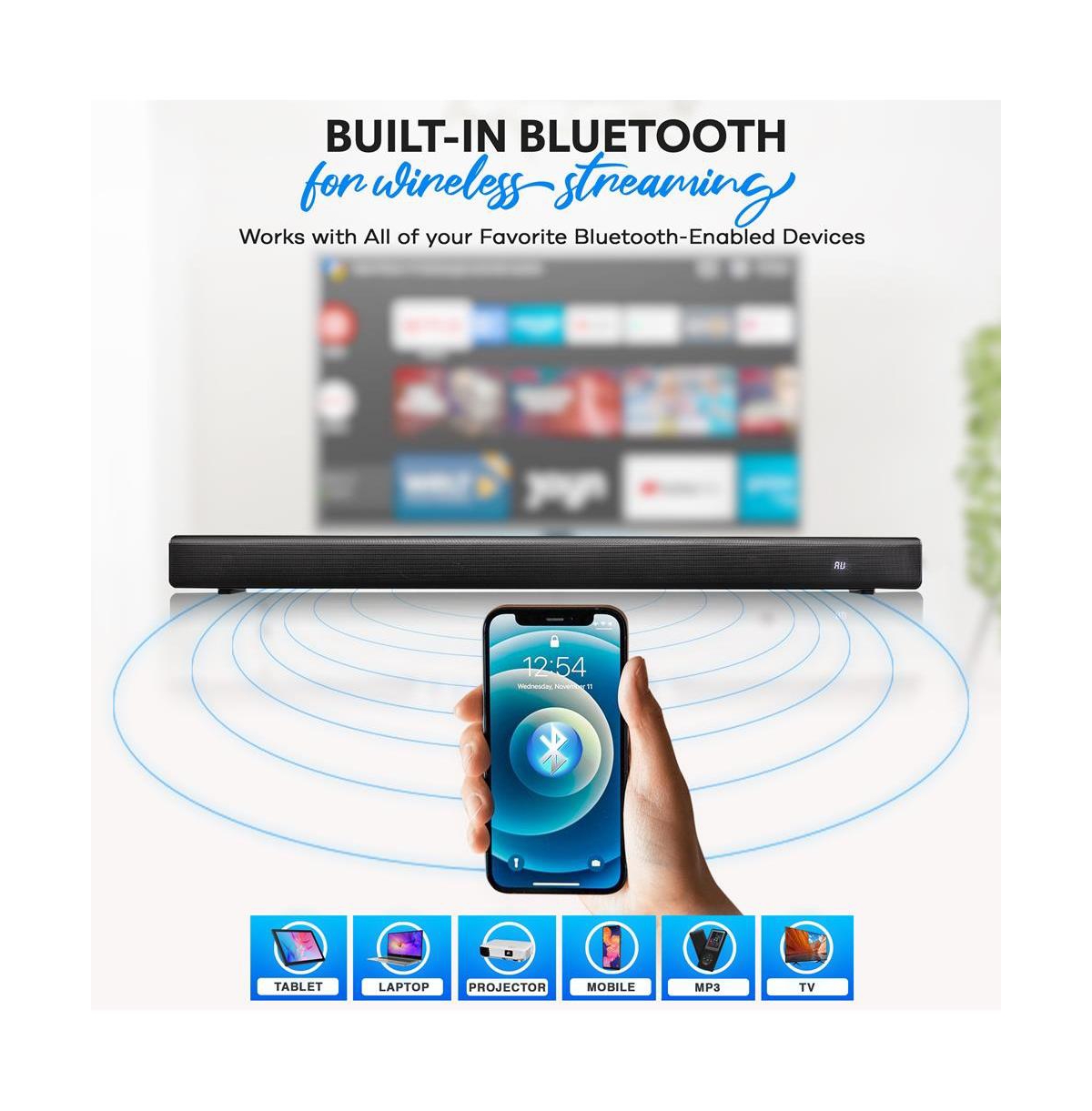 Pyle 32 Convertible Soundbar Speaker, Bluetooth, Remote Control