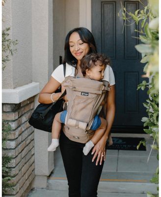 Abiie Huggs Hip Seat Baby Carrier With Patented Hipbelt - Khaki sand