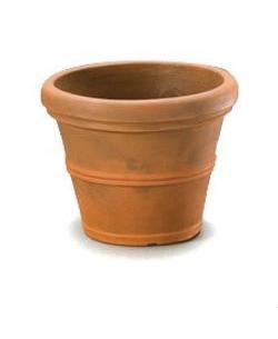 Round Planter Weather-Resistant Poly Resin Plastic for Outdoor Use