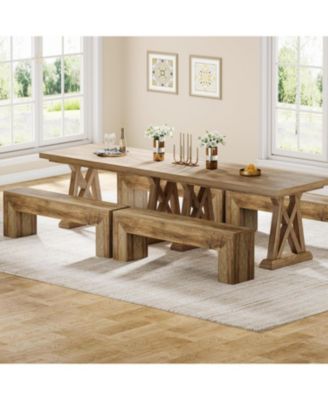 47" Farmhouse Wooden Bench – Perfect for entryway, dining room, hallway, or bedroom. Easy assembly