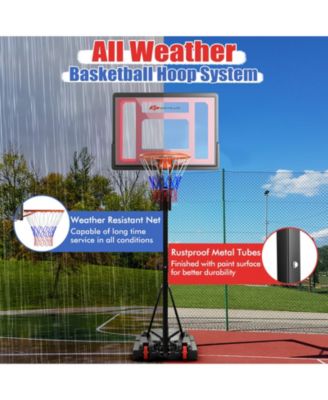 Basketball Hoop with 5-10 Feet Adjustable Height for Indoor Outdoor