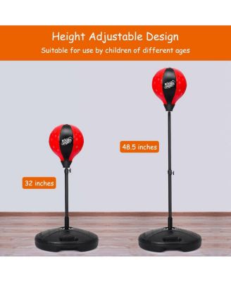 Kids Adjustable Stand Punching Bag Toy Set with Boxing Glove and Base