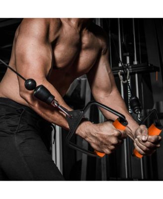 Single D Row Handle Cable Attachment with Non-Slip Grip